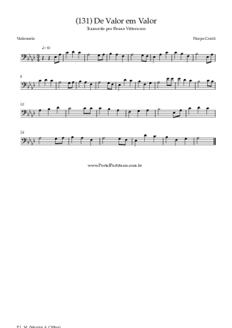 Harpa Cristã (131) De Valor Em Valor score for Cello