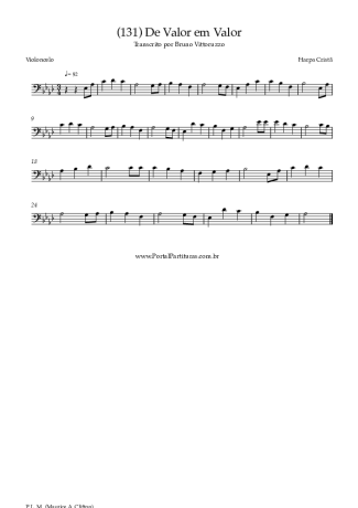 Harpa Cristã (131) De Valor Em Valor score for Cello