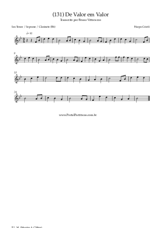 Harpa Cristã  score for Tenor Saxophone Soprano (Bb)