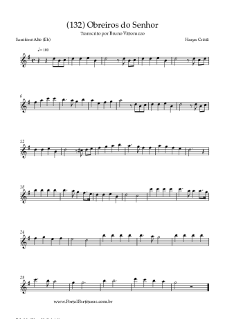 Harpa Cristã (132) Obreiros Do Senhor score for Alto Saxophone