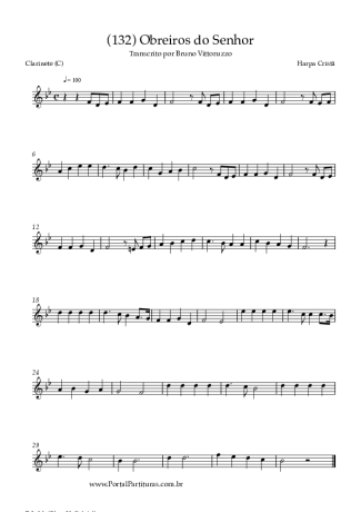 Harpa Cristã (132) Obreiros Do Senhor score for Clarinet (C)