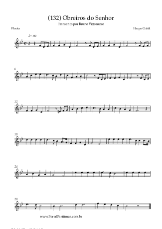 Harpa Cristã (132) Obreiros Do Senhor score for Flute