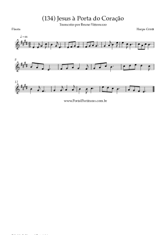 Harpa Cristã (134) Jesus à Porta Do Coração score for Flute