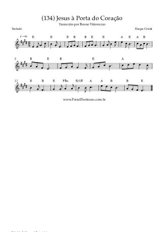 Harpa Cristã (134) Jesus à Porta Do Coração score for Keyboard