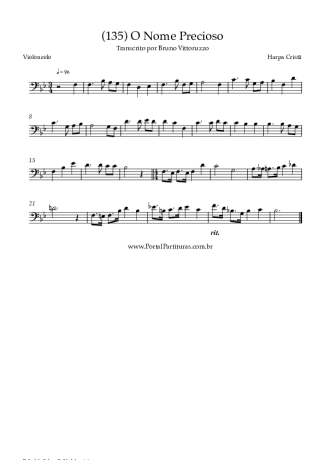 Harpa Cristã (135) O Nome Precioso score for Cello