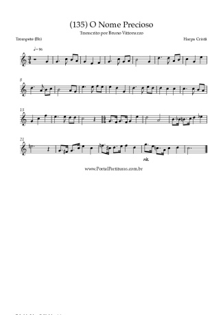 Harpa Cristã (135) O Nome Precioso score for Trumpet