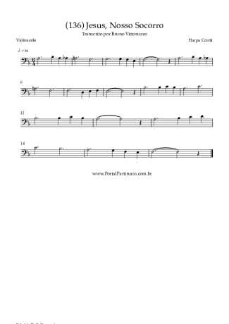Harpa Cristã (136) Jesus Nosso Socorro score for Cello