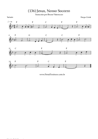 Harpa Cristã (136) Jesus Nosso Socorro score for Keyboard
