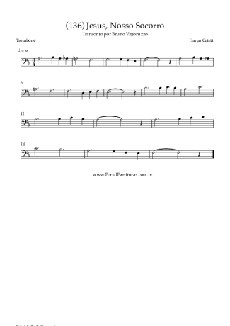 Harpa Cristã (136) Jesus Nosso Socorro score for Trombone