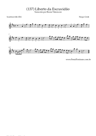 Harpa Cristã (137) Liberto Da Escravidão score for Alto Saxophone