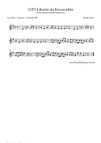 Harpa Cristã (137) Liberto Da Escravidão score for Clarinet (Bb)