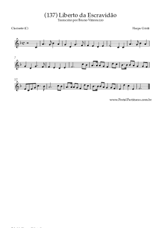 Harpa Cristã (137) Liberto Da Escravidão score for Clarinet (C)