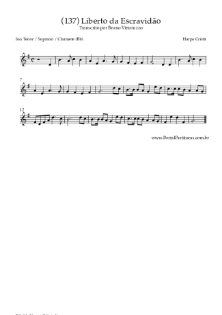 Harpa Cristã  score for Tenor Saxophone Soprano (Bb)