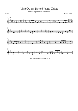 Harpa Cristã (138) Quem Bate é Jesus Cristo score for Harmonica