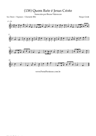 Harpa Cristã  score for Tenor Saxophone Soprano (Bb)