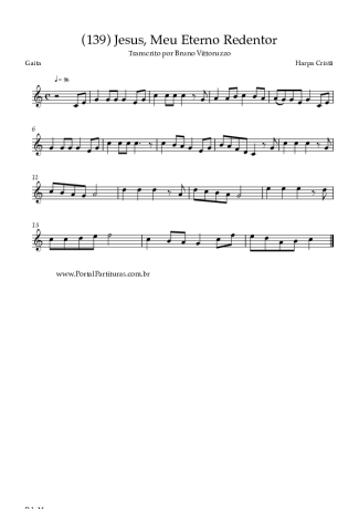 Harpa Cristã (139) Jesus Meu Eterno Redentor score for Harmonica