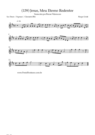 Harpa Cristã  score for Tenor Saxophone Soprano (Bb)