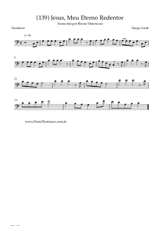 Harpa Cristã (139) Jesus Meu Eterno Redentor score for Trombone