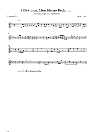 Harpa Cristã (139) Jesus Meu Eterno Redentor score for Trumpet