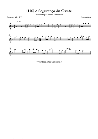Harpa Cristã (140) A Segurança Do Crente score for Alto Saxophone