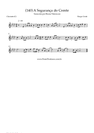 Harpa Cristã (140) A Segurança Do Crente score for Clarinet (C)