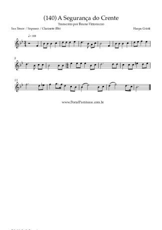 Harpa Cristã  score for Tenor Saxophone Soprano (Bb)