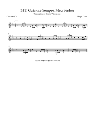 Harpa Cristã (141) Guia Me Sempre Meu Senhor score for Clarinet (C)