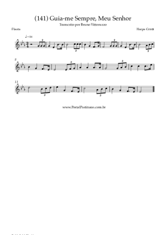 Harpa Cristã (141) Guia Me Sempre Meu Senhor score for Flute