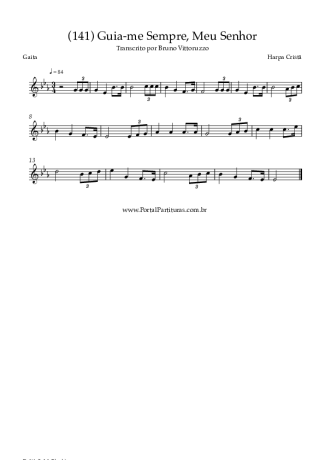 Harpa Cristã (141) Guia Me Sempre Meu Senhor score for Harmonica