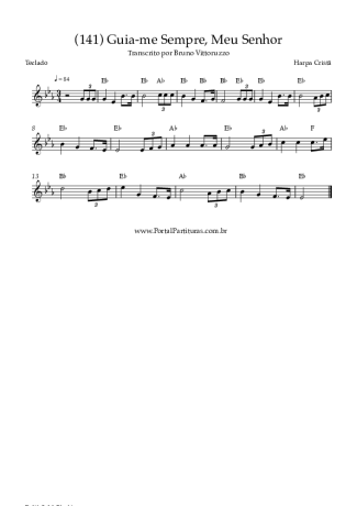 Harpa Cristã (141) Guia Me Sempre Meu Senhor score for Keyboard