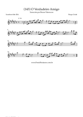 Harpa Cristã (143) O Verdadeiro Amigo score for Alto Saxophone