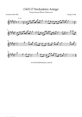 Harpa Cristã (143) O Verdadeiro Amigo score for Alto Saxophone