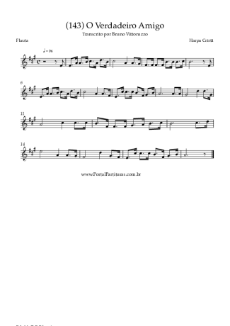 Harpa Cristã (143) O Verdadeiro Amigo score for Flute