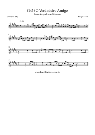 Harpa Cristã (143) O Verdadeiro Amigo score for Trumpet