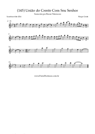 Harpa Cristã (145) União Do Crente Com Seu Senhor score for Alto Saxophone
