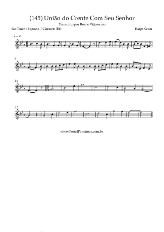 Harpa Cristã (145) União Do Crente Com Seu Senhor score for Clarinet (Bb)