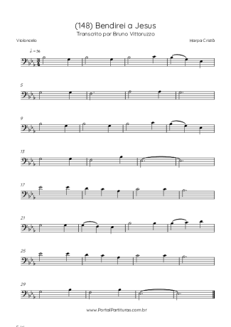 Harpa Cristã (148) Bendirei A Jesus score for Cello