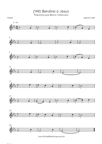 Harpa Cristã (148) Bendirei A Jesus score for Flute