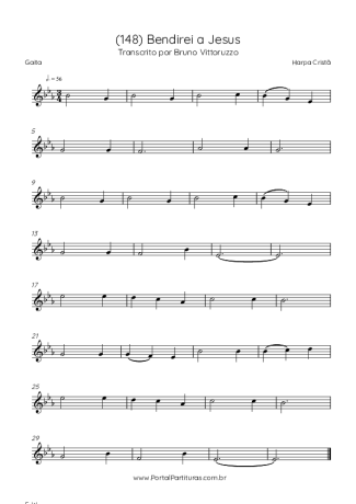 Harpa Cristã (148) Bendirei A Jesus score for Harmonica