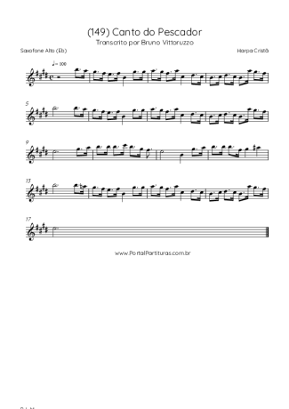 Harpa Cristã (149) Canto Do Pescador score for Alto Saxophone