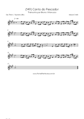 Harpa Cristã  score for Tenor Saxophone Soprano (Bb)