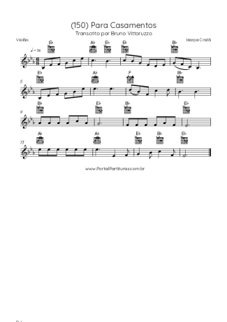 Harpa Cristã (150) Para Casamentos score for Acoustic Guitar