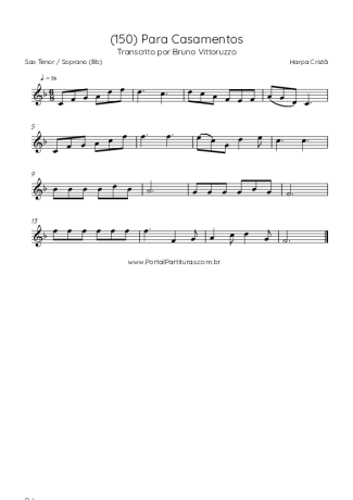 Harpa Cristã (150) Para Casamentos score for Tenor Saxophone Soprano (Bb)