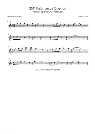 Harpa Cristã (151) Fala Jesus Querido score for Alto Saxophone