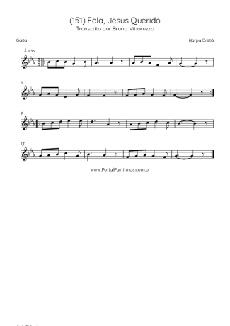 Harpa Cristã (151) Fala Jesus Querido score for Harmonica
