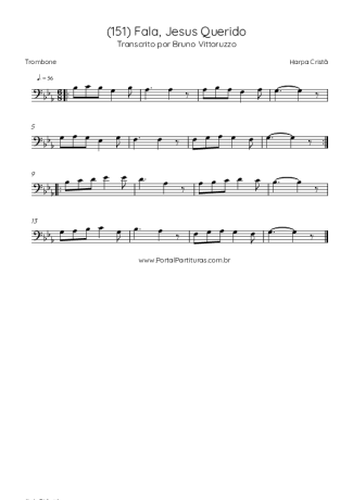 Harpa Cristã (151) Fala Jesus Querido score for Trombone