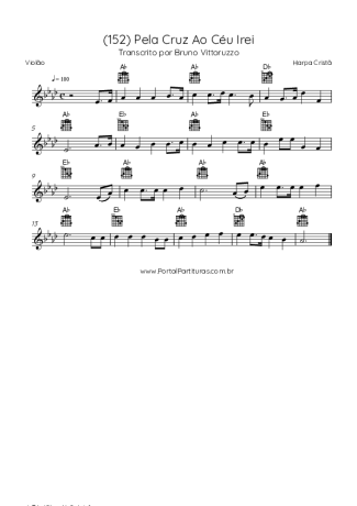 Harpa Cristã (152) Pela Cruz Ao Céu Irei score for Acoustic Guitar