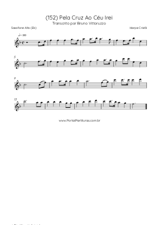 Harpa Cristã (152) Pela Cruz Ao Céu Irei score for Alto Saxophone