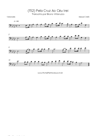 Harpa Cristã (152) Pela Cruz Ao Céu Irei score for Cello