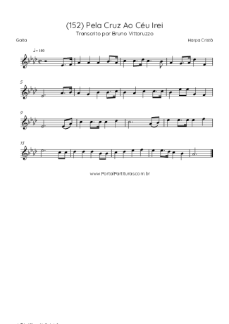 Harpa Cristã (152) Pela Cruz Ao Céu Irei score for Harmonica
